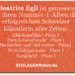 Beatrice Egli Rekord Schweiz spruch BIld
