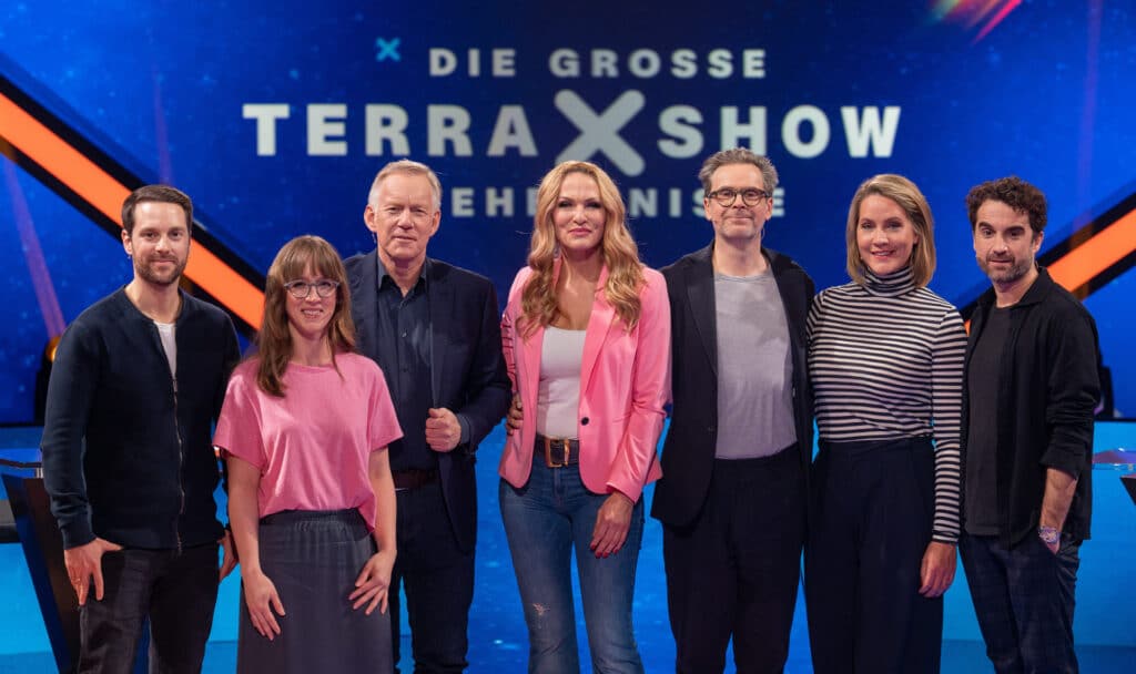 Die große "Terra X"-Show am Mittwoch, dem 26. Aptil mit Judith Rakers, Oliver Wnuk , Sonya Kraus und Matthias Matschke