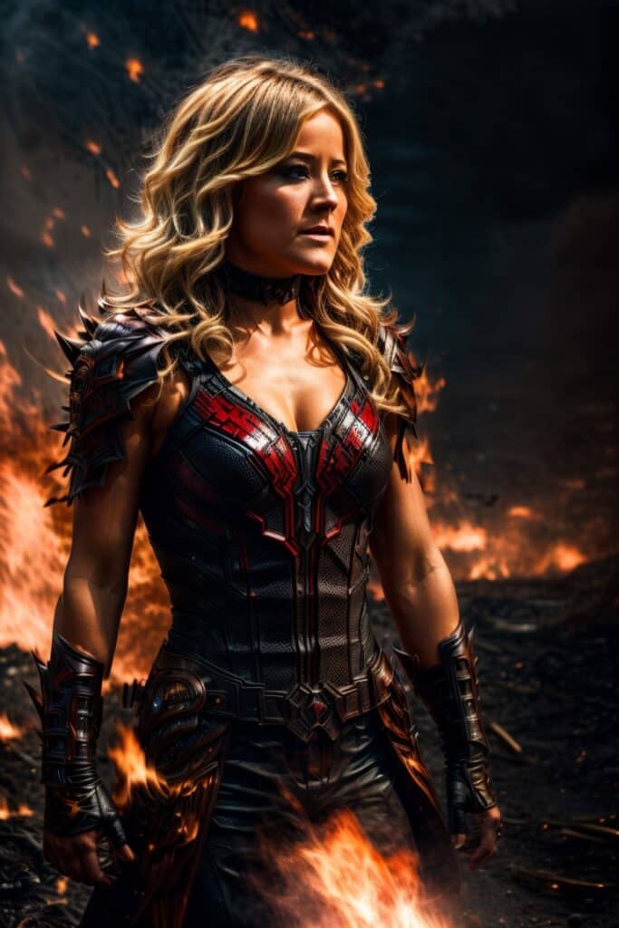 PhotoReal Show German Popstar Helene Fischer as a Marvel Super 1