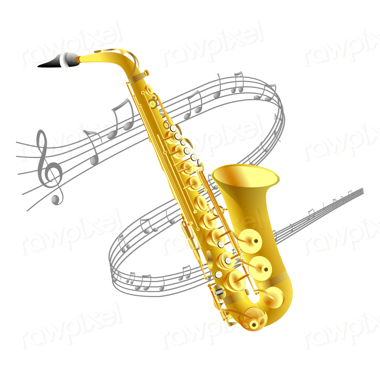 Saxophone png sticker music instrument