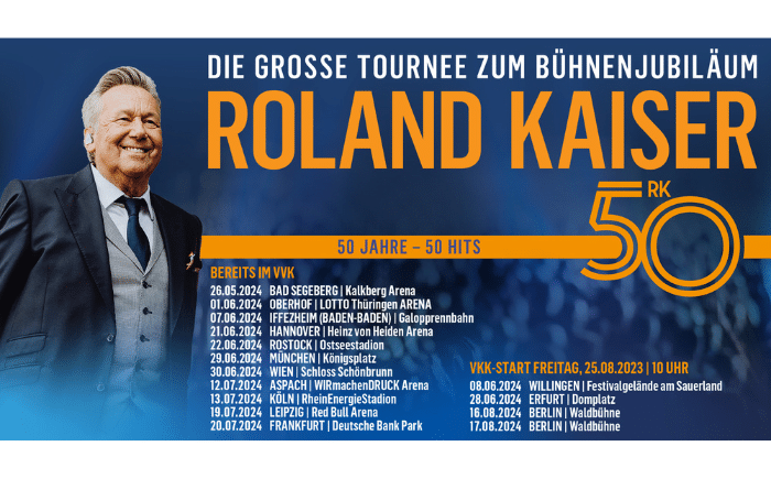 Roland Kaiser live 2024: Alle Termine & Infos zur Jubiläumstournee