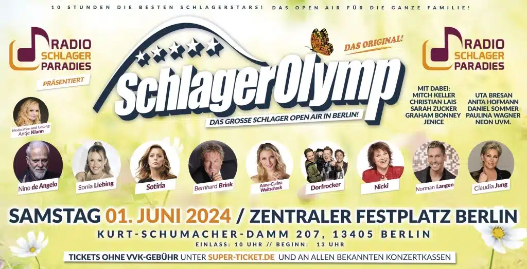 SchlagerOlymp 2024 in Berlin mit Nino de Angelo, Bernhard Brink, Anna-Carina Woitschack u.v.m.