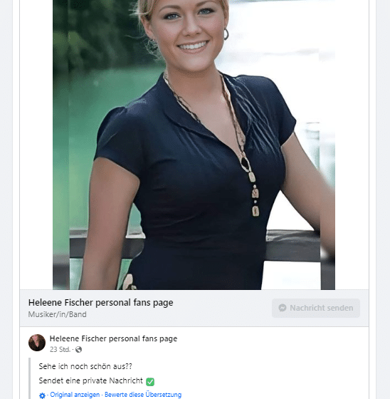 Fake Profil von Helene Fischer